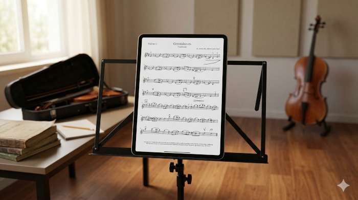 Sua partitura digital, inteligente e sempre pronta.